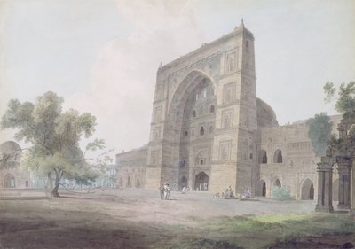 Hoofdingang van de Jami-moskee, Jaunpur, 1789 door Thomas und William Daniell